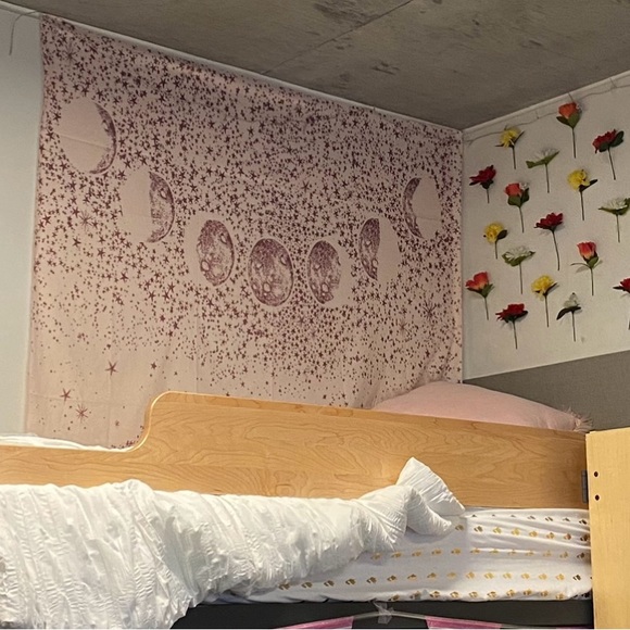 💗 Pink Moon Phases Wall Tapestry - Picture 2 of 3